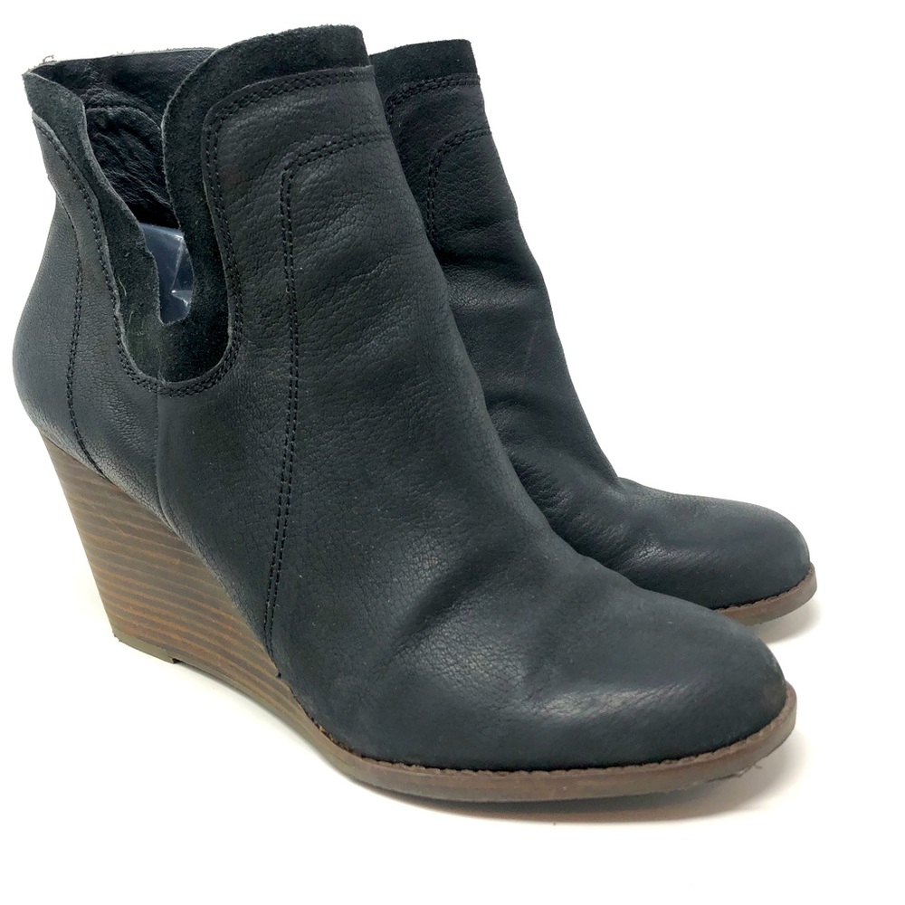 3 for $25 Lucky Brand Black Leather Booties